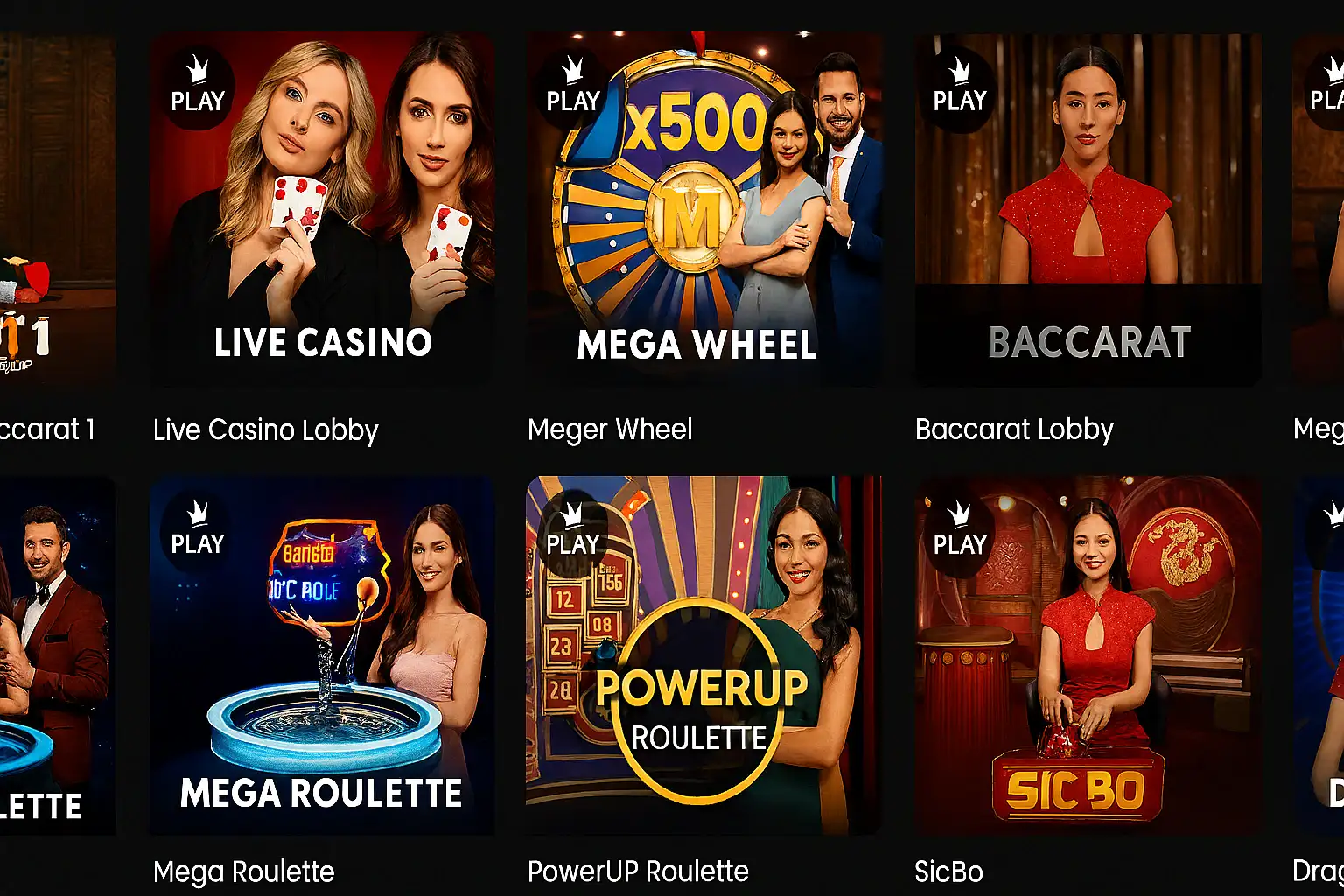Preview lobby Live Casino Pragmatic Play